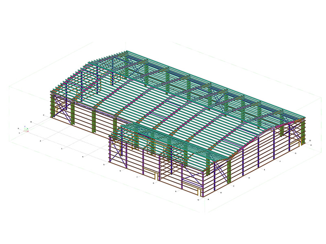 Warehouse Steel Structure with Laced Columns in Canada Warehouse Steel Structure with Laced Columns in Canada