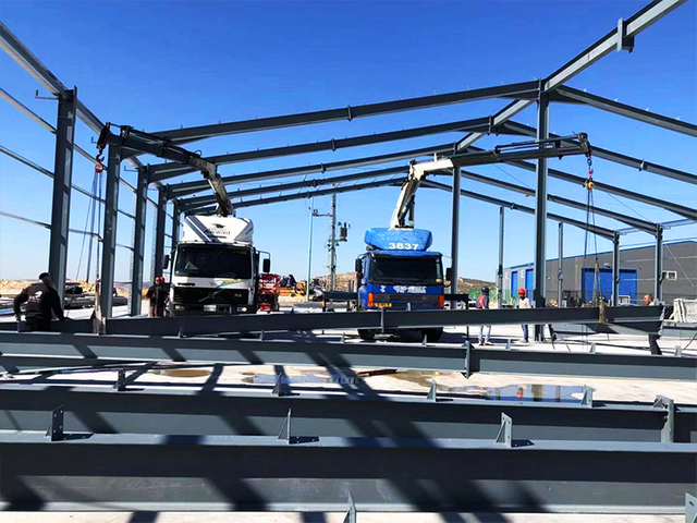 Steel Structure Warehouse with Mezzanine and Office in Israel Steel Structure Warehouse with Mezzanine and Office in Israel
