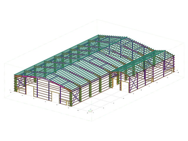 Warehouse Steel Structure with Laced Columns in Canada Warehouse Steel Structure with Laced Columns in Canada