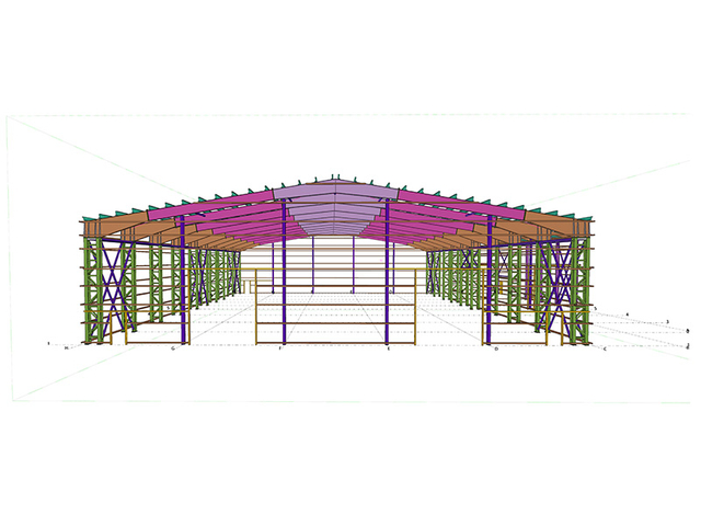Warehouse Steel Structure with Laced Columns in Canada Warehouse Steel Structure with Laced Columns in Canada