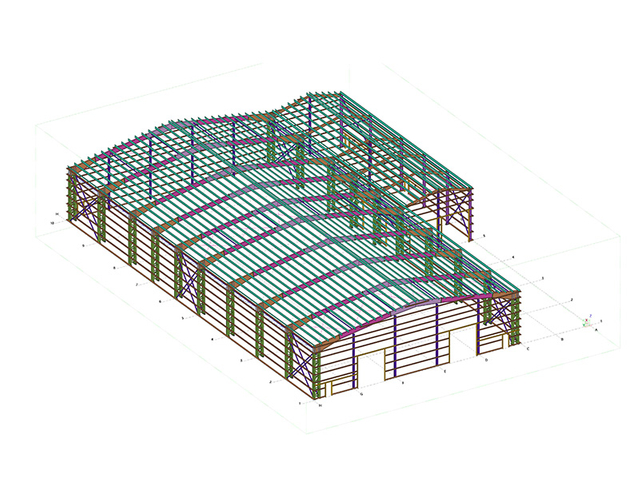 Warehouse Steel Structure with Laced Columns in Canada Warehouse Steel Structure with Laced Columns in Canada