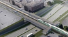 2025 Steeles Separation Site Two Expansive Pedestrian Bridge Structures Erected Over the Roadway Spanning Over 50m in Length