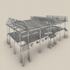 2024 Tekla Model Customized Durable Light Steel Structure Steel Villa Metal House Use Rectangle Hollow Section Steel