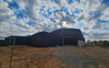 2025 the Industrial Storage Facility Measuring 60mx20mx8m a Curved Roof Design to Give the Building Unique Modern Appearance