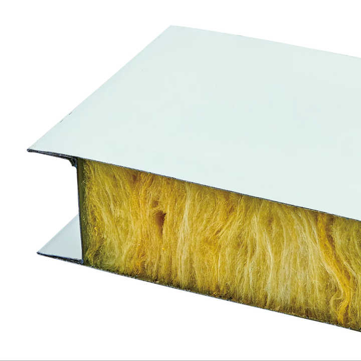 2025 Rock Wool/Glass Wool/PU(R) Sandwich Panel Excellent Thermal And Sound Insulation Customized Thickness And Types