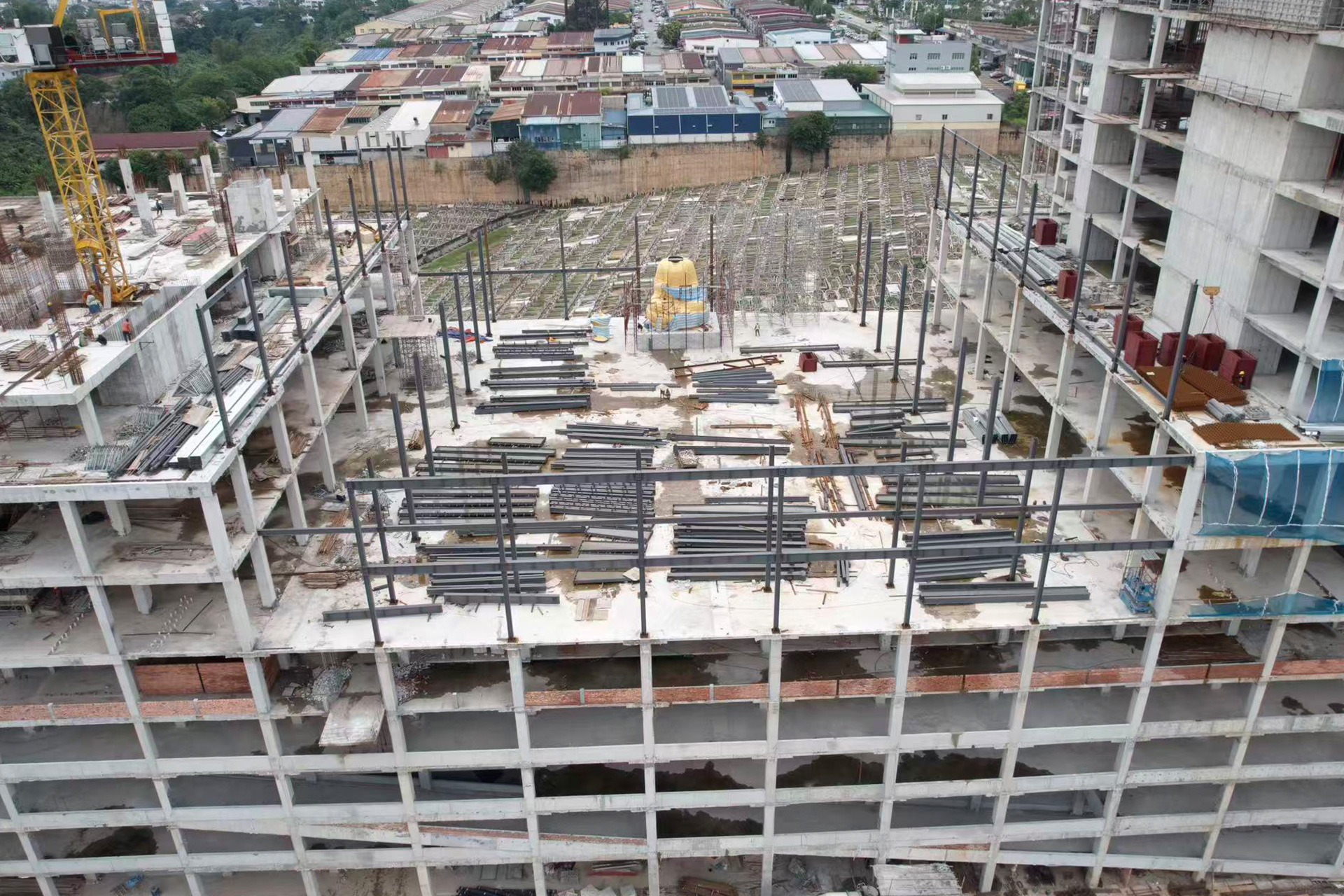 Steel Structure Building Under Construction in Malaysia
