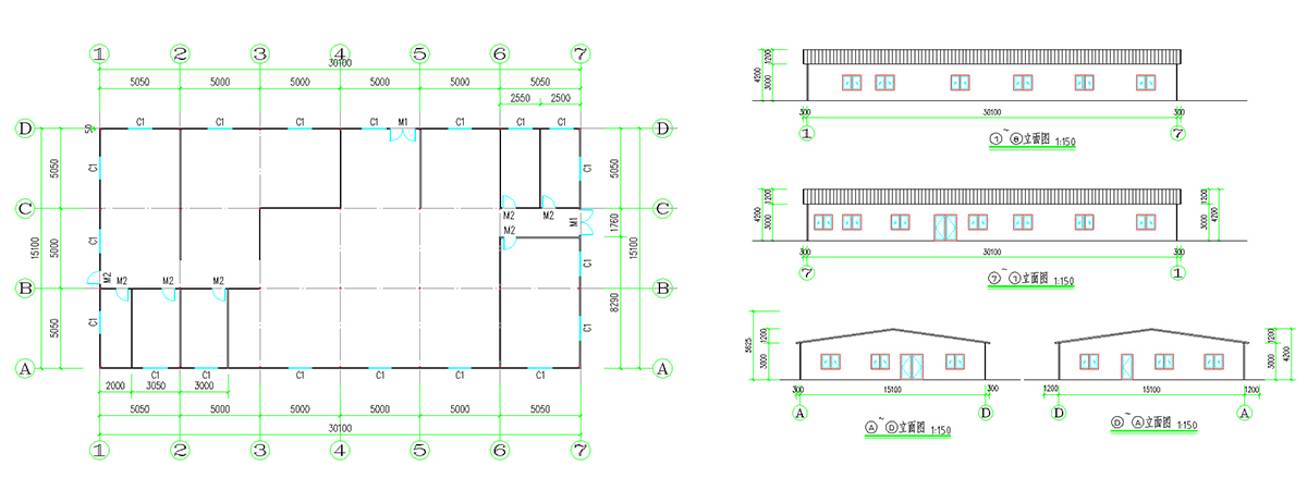Drawing of Prefab Houses for Sale
