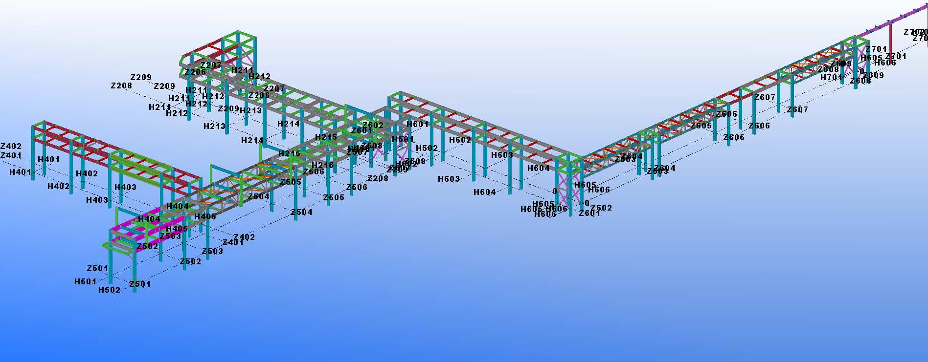Drawing of Prefabricated Power Station Steel Structure