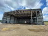 2025 Exciting Progress on Our 100x125 Hangar Most of the Primary and Secondary Framing Is in Place Installing Roof Sheeting Now