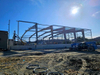 2025 New Factory Expansion Project Erecting Columns & Eave Struts with Framing Installation Underway Columns Girts Installed