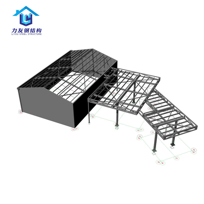 2025 Galvanized Prefabricated Steel Building Metal Framing Gas Station Petrol Station
