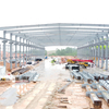 Double Cranes Prefab Warehouse Steel Frame Buildings Workshop Prefabricated Metal Frame Storage Shed