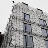 2025 the First Contours of the Facade of the New Steel Building Corner on the Leidseplein in Amsterdam Are Becoming Visible