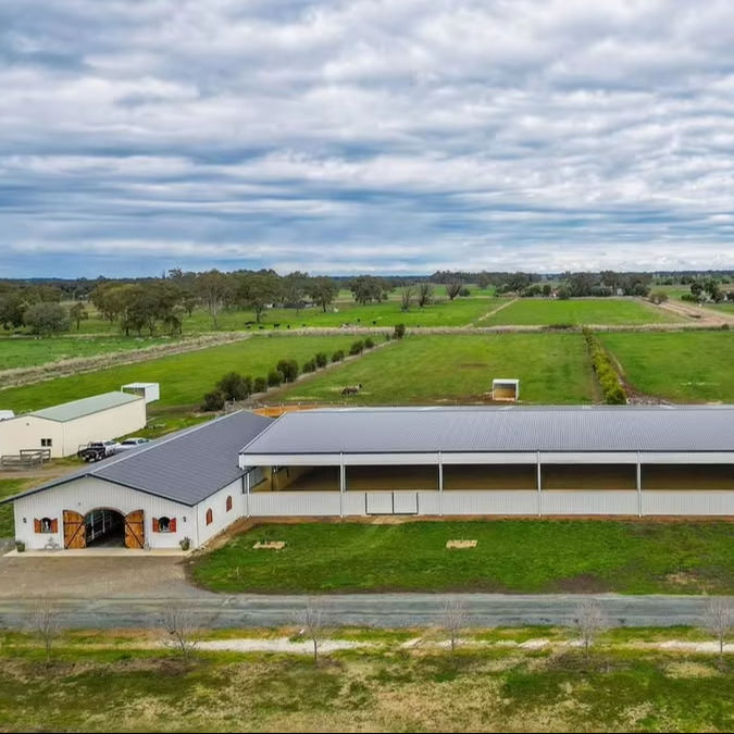 2025 Indoor Arena and Stable Complex on the Layout Entryway Placement for Stables Positioned at a 90-degree Angle to the Arena