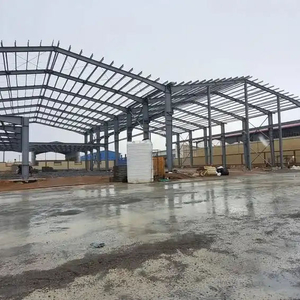 2025 Purlin Installation on Rafters 2 Span, 2 Floors, 50 Meters Wide Steel Frame Warehouse Steel Frame Installation in Progress