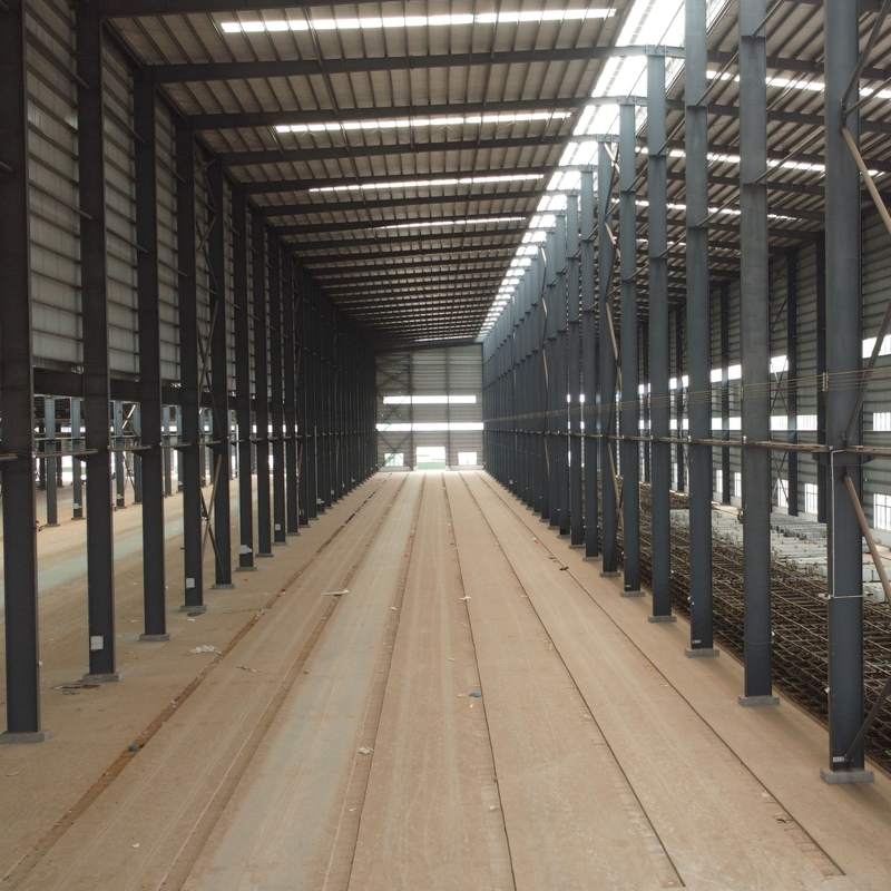 Low-Cost Prefab Workshop Large Span Steel Structure Warehouse Metal Workshop Construction Building with Cranes