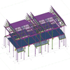 2024 Tekla Model Customized Durable Light Steel Structure Steel Villa Metal House Use Rectangle Hollow Section Steel