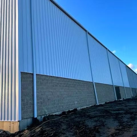 2025 New Factory Expansion Project Progress Update Interior Insulation Installed Building Exterior Wall Roof Sheeting Complete.