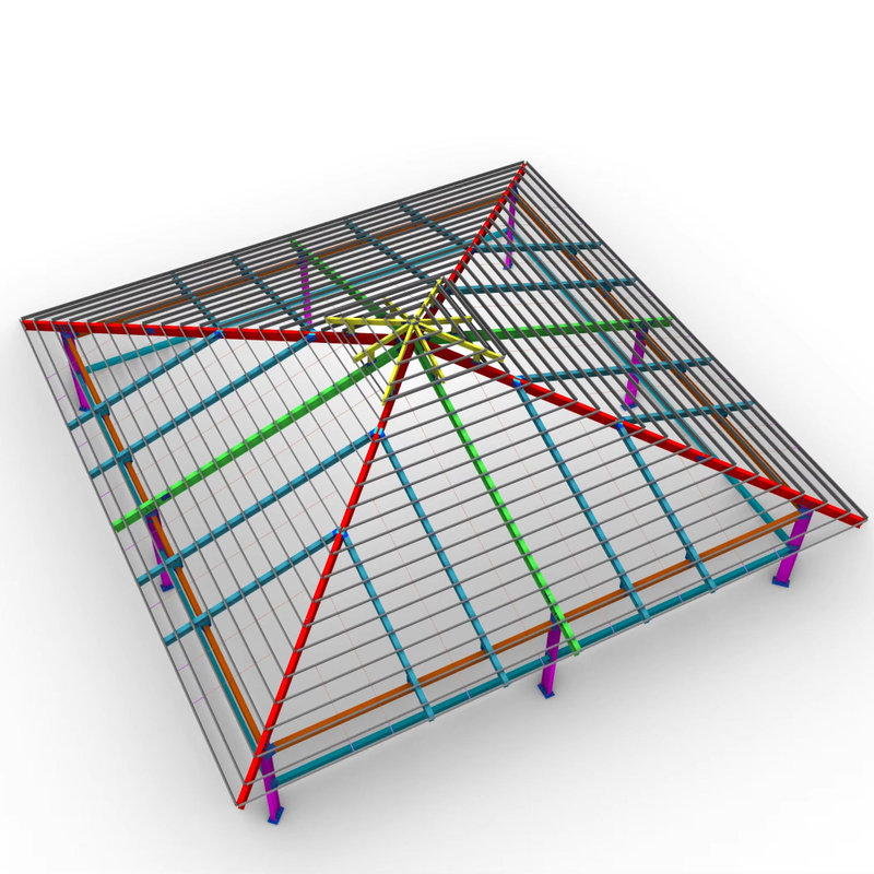 2024 Steel Frame Structure Building Indoor Boxing Gym/Competition Hall With Four-Slope Roof in Philippines