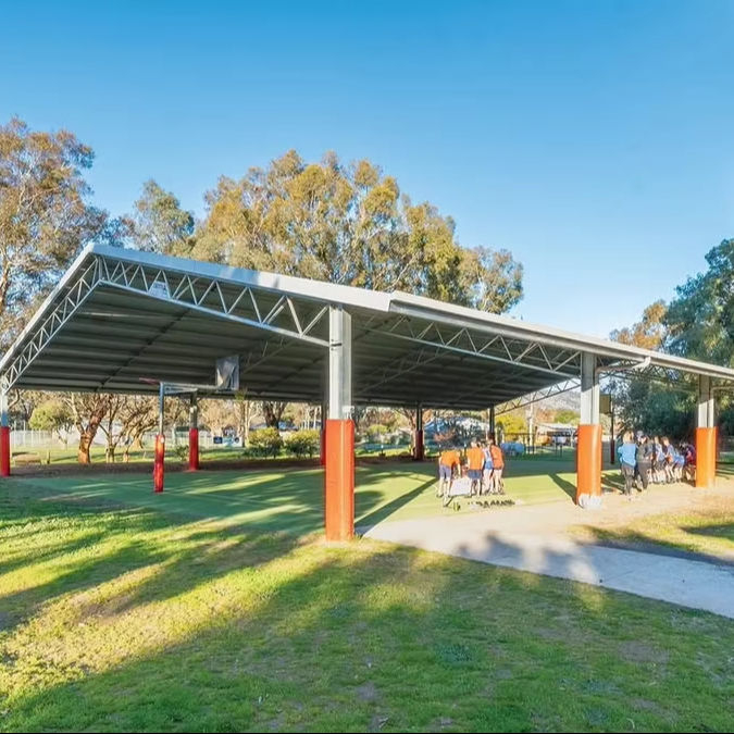 2025 Limited Site Access Around for the New Ball Court Cover the Presence of Large Trees Surrounding Three Sides of the Court