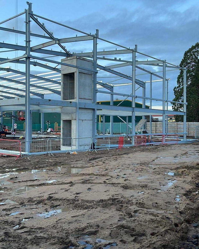 2025 the Lads Got All the Steel Work up the Stairs Lift Shafts Complete Before Remaining Cold-roll Steel for Hybrid Solutions