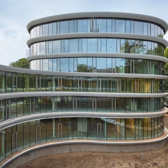 2025 the Self-supporting Glass Facade of the Triodos Office Building Steel Structure Building Unique Sustainable Steel Structure