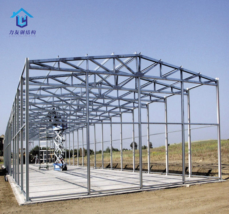Prefab warehouse hangar cow shed farm building steel structure space light workshop warehouse