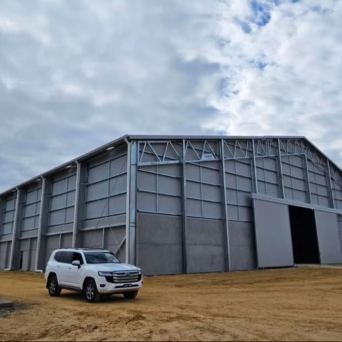 2025 Large Grain Storage Facility All Precast Panels Have Been Installed and Wall Cladding Is Completed 84m X 50m X 9m 4200 Sqm