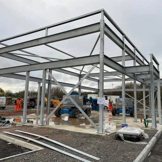 2025 Steel Structure Office Building Workshop Steelstructure Industrialdesign Steel Frame Pre Installation New Cafe Coffee Shop