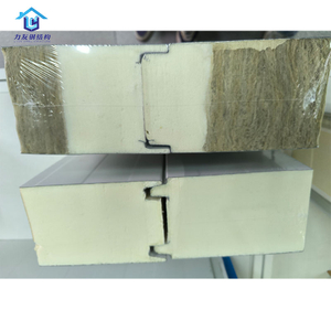 Rockwool Sandwich Roof Panel for Prefabricated Building Custom Steel Structure Warehouse Workshop Shed Building Material