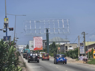 City Billboard Hot-Dip Galvanized Steel Structures for Outdoor Advertising – Ghana
