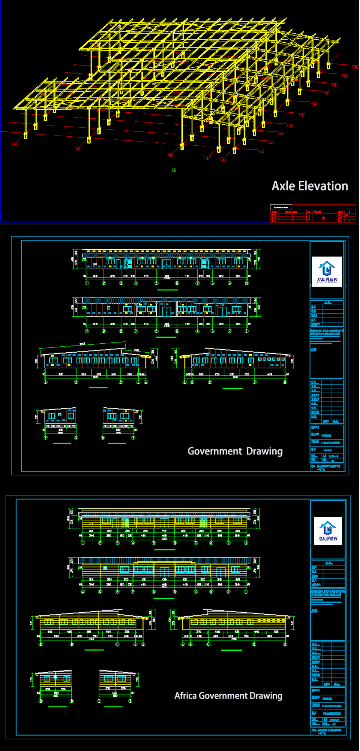 Steel Structure frame drawing
