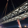 2025 Steeles Separation Site Two Expansive Pedestrian Bridge Structures Erected Over the Roadway Spanning Over 50m in Length