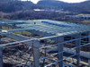 2025 New Factory Expansion Project Erecting Columns & Eave Struts with Framing Installation Underway Columns Girts Installed