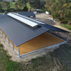 2025 the Horse Arena Measures 61mx32m While the Stable Has Dimensions of 14mx51m With 6m High Eaves and 1m Wide Eave Overhangs