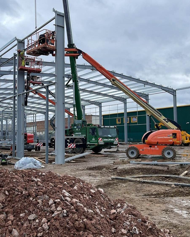 2025 Project Update the Lads Are Hard at Work on Our Large Portal Shed Project in Reading for B&K Hybrid Solutions