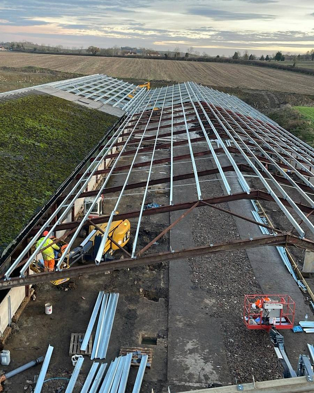 2025 Project Update the Steel Team Have Been Hard at Work on a New Roof for a Farm in Southam, Stratford-on-Avon