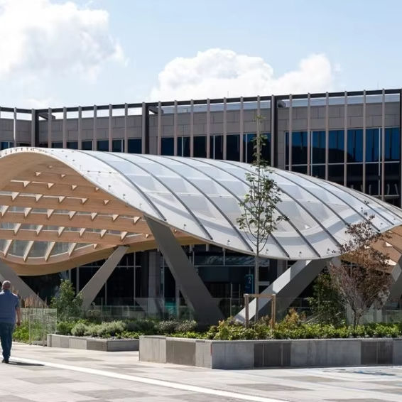 2025 With Its Striking Shape, This Unique Double-curved Structural Timber Gridshell Is a Real Eye-catcher of the Campus