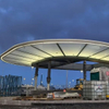 2025 the Two Canopies of the New Bus Station at Liffey Valley Shopping Centre in Dublin Ireland Are Taking Shape