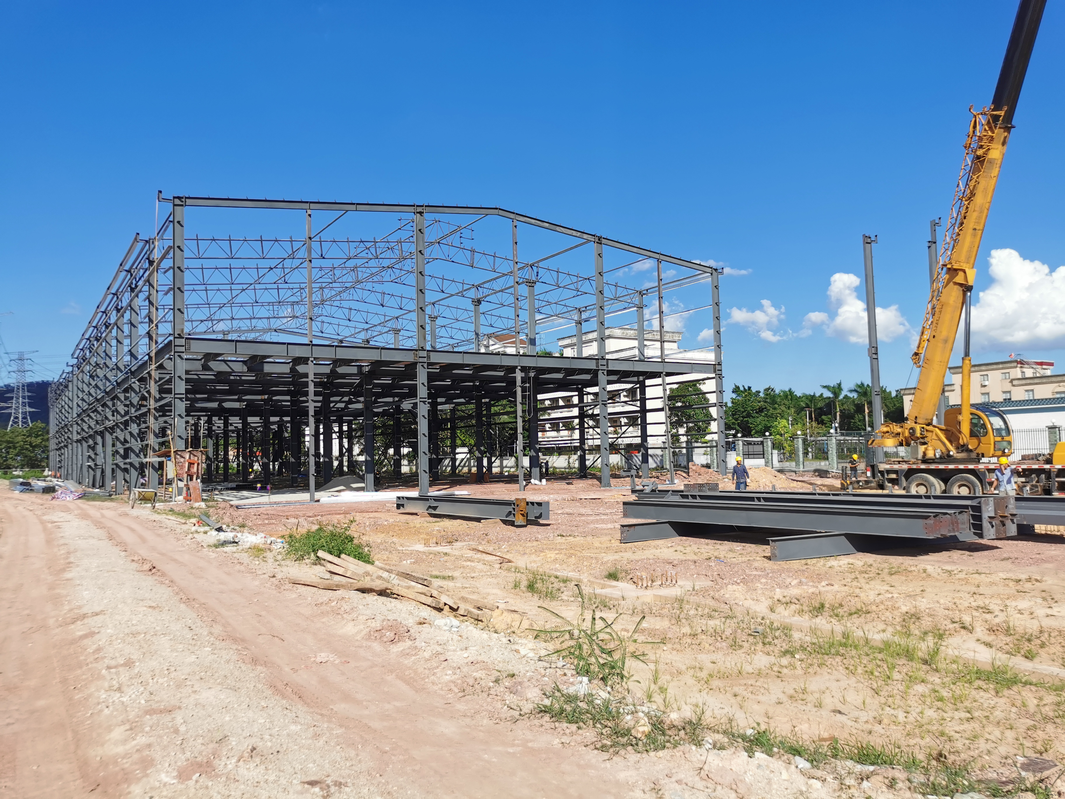 mezzanine steel structure factory installation 3