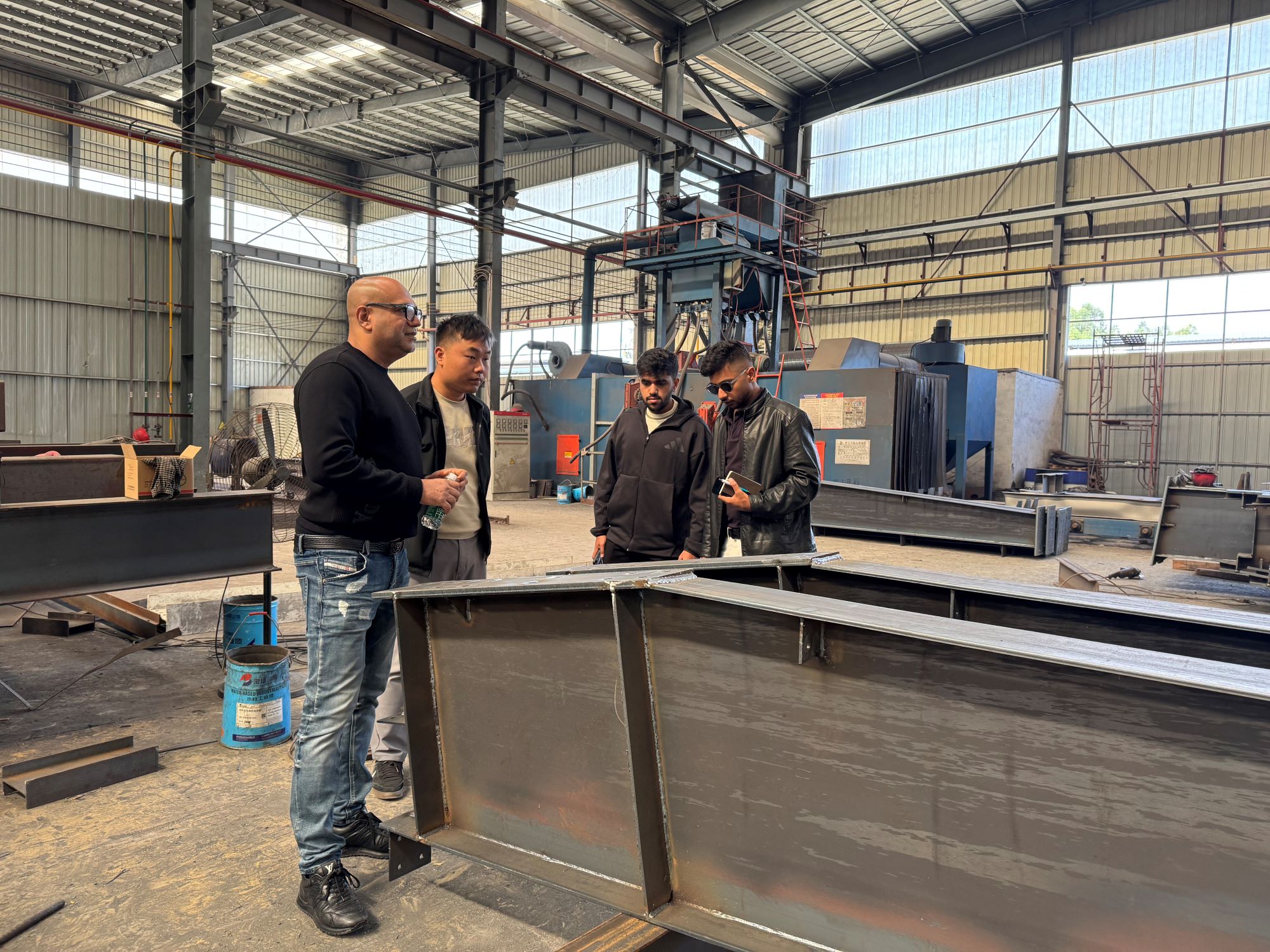 African Clients Visiting Liyou Steel Structure Factory (1)