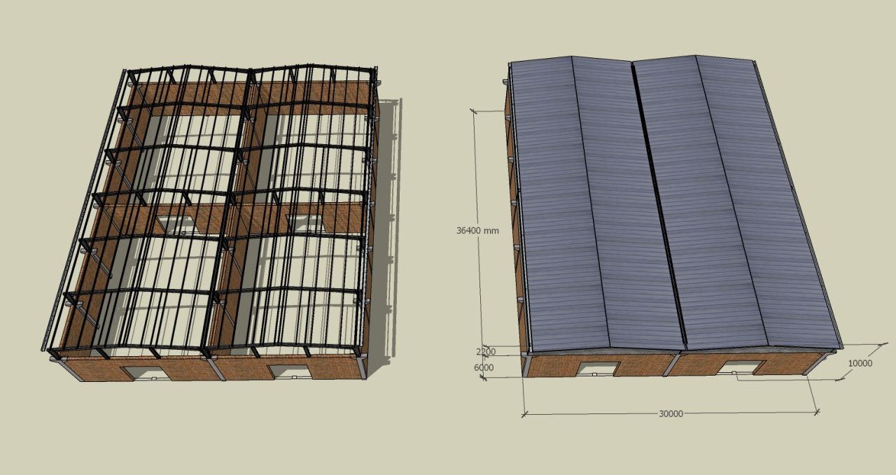 Drawing of Prefab Steel Buildings