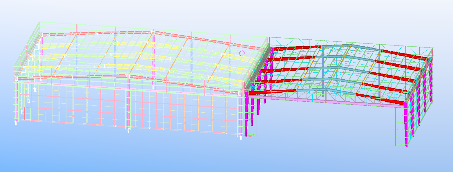 drawing of prefab hangar