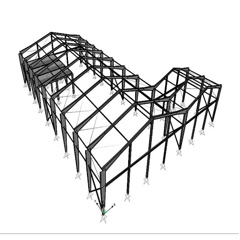2024 Galvanized Less Rust Portal Frame Small Steel Frame Hangar for Storage and Maintenance