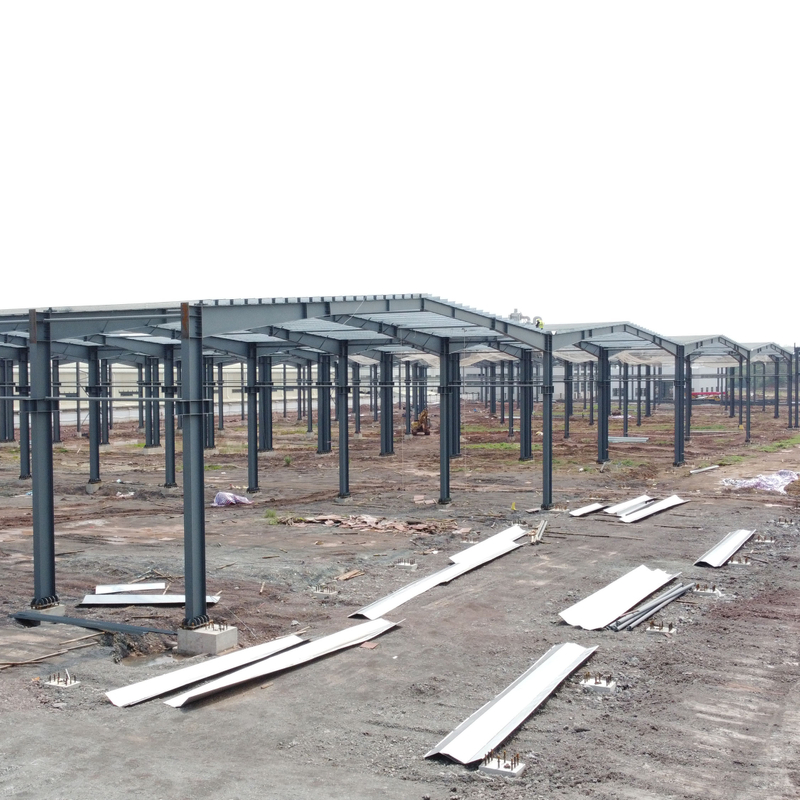 Steel I/H Beam Column Warehouse Q235 Q355B Metal Prefabricated Steel Structure Workshop Warehouse Building with Cranes