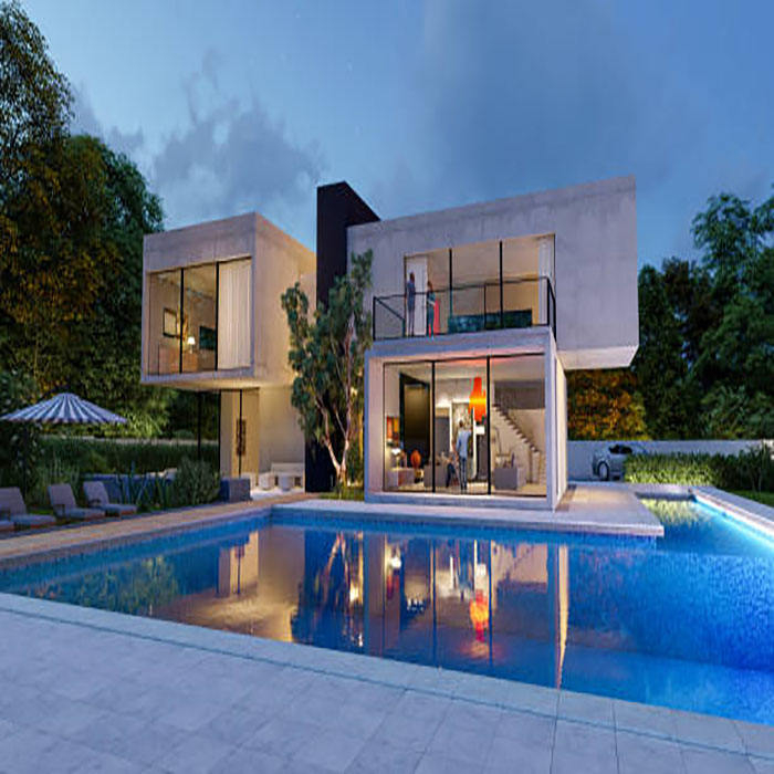 2024 Customized Unique Design Fast Assembly Steel Structure House Light Steel Structure Villa House