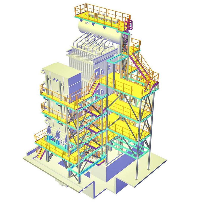 2025 Steel Structure Office Building Workshop Steelstructure Planning a Boiler Platform Planning Office for Steel Construction