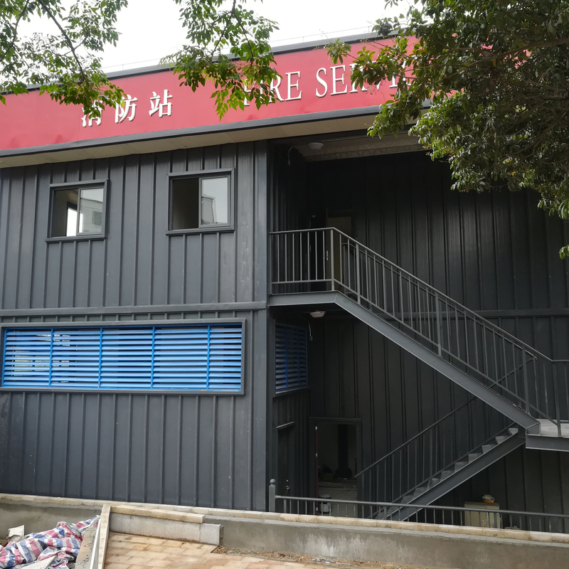 China Steel Structure Fire Station Metal Framework with Panels