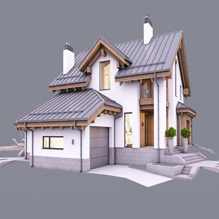2024 All Customized Good Looking Metal Frame Steel Structure Channel Steel Light Weight Steel Villa House