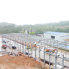 Double Cranes Prefab Warehouse Steel Frame Buildings Workshop Prefabricated Metal Frame Storage Shed